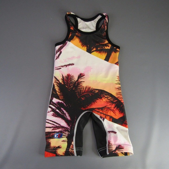 Cliff Keen Athletic Wrestling Singlet Adult Size XXS Tropical Theme Print - Picture 1 of 8